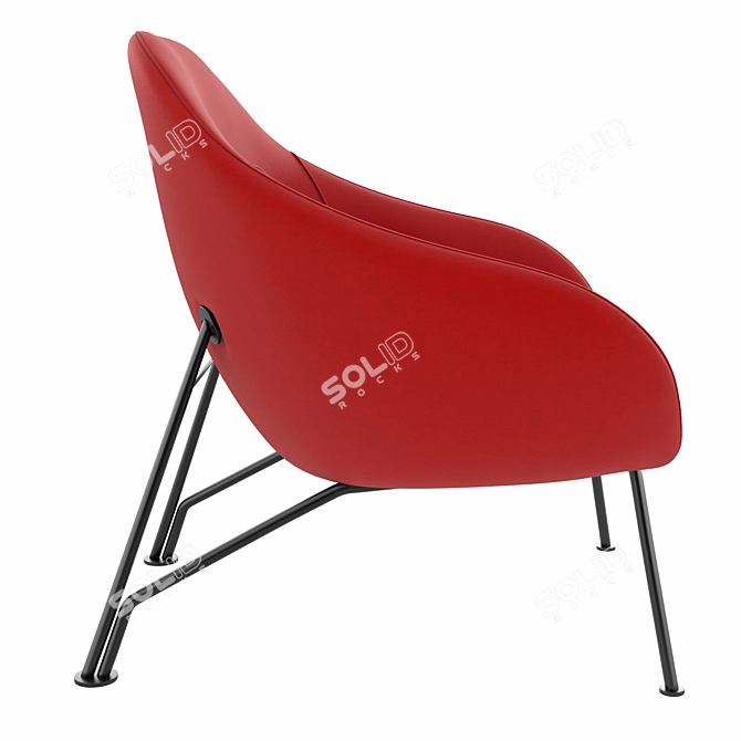 Elegant Proinha Armchair by Fernando Jaeger 3D model image 4