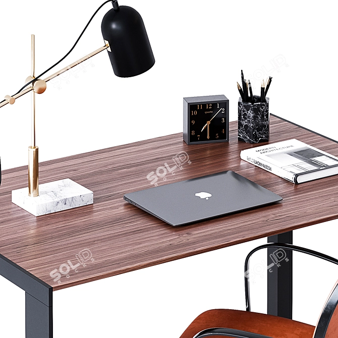 Modern Stua Office Set: Gas Swivel Chair & Deneb Table 3D model image 4