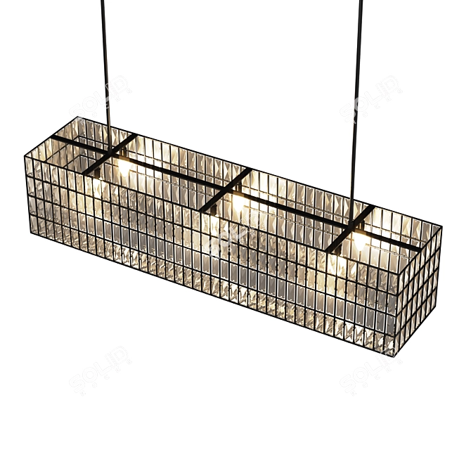 Elegant Adeline Crystal Chandelier 3D model image 2