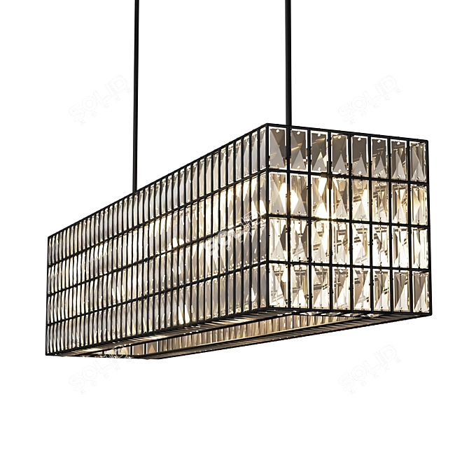 Elegant Adeline Crystal Chandelier 3D model image 3