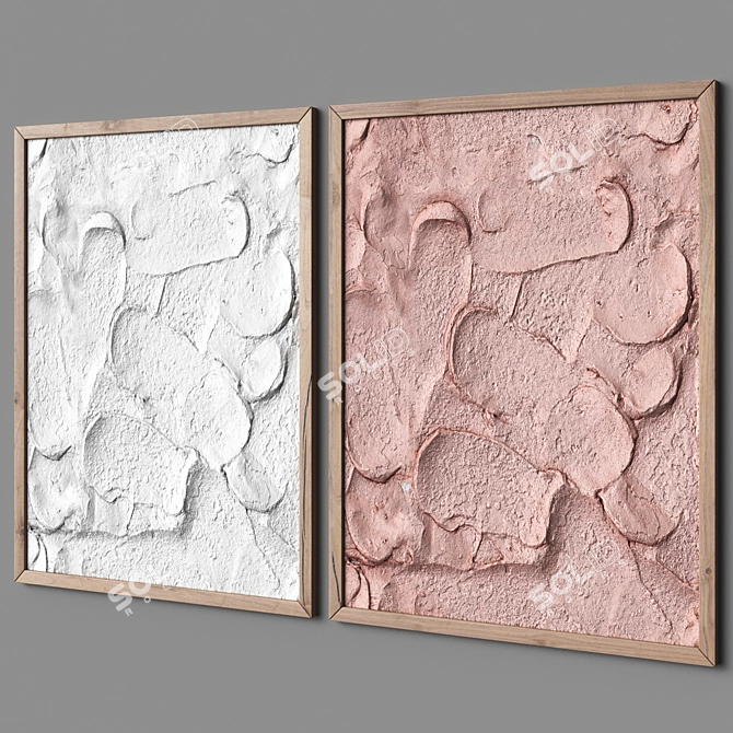 Handcrafted Clay Frame 3D model image 3