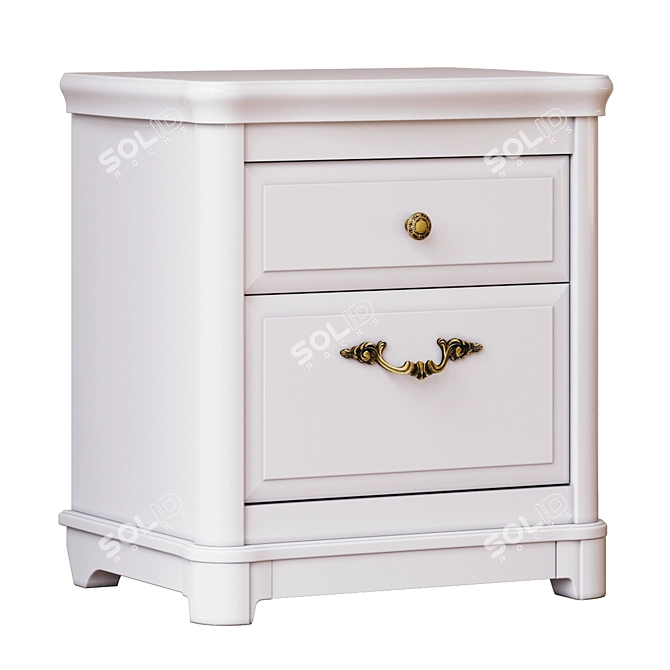 RIVIERA Bedside Table: Stylish Nightstand with Elegant Finishes 3D model image 3