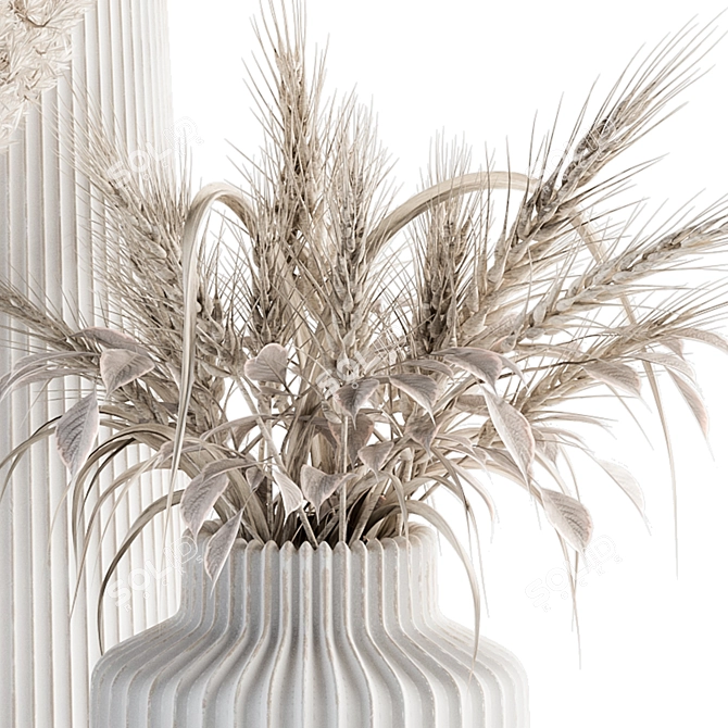 Charming Dried Plant Bouquet 3D model image 3
