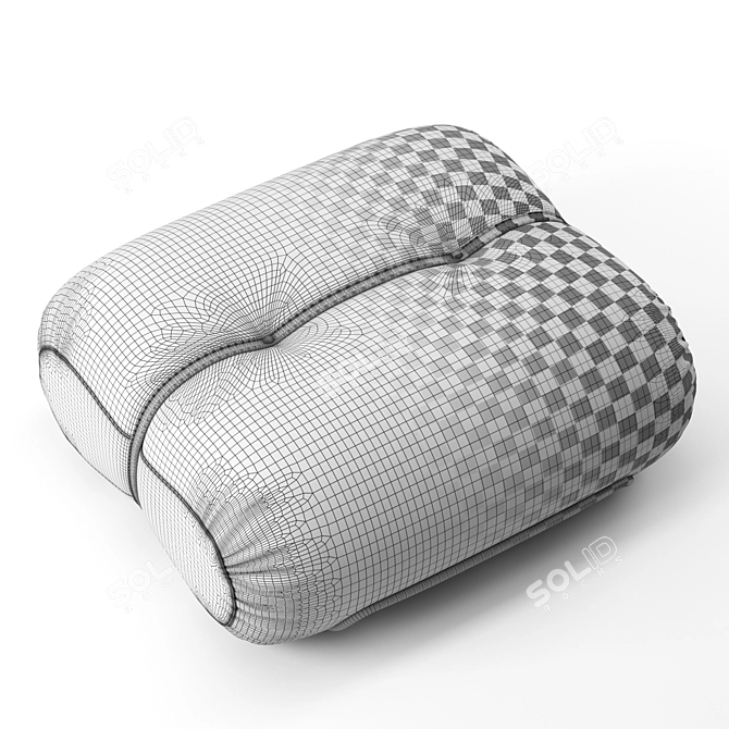 Modern Orsola Ottoman: Stylish and Comfortable 3D model image 8