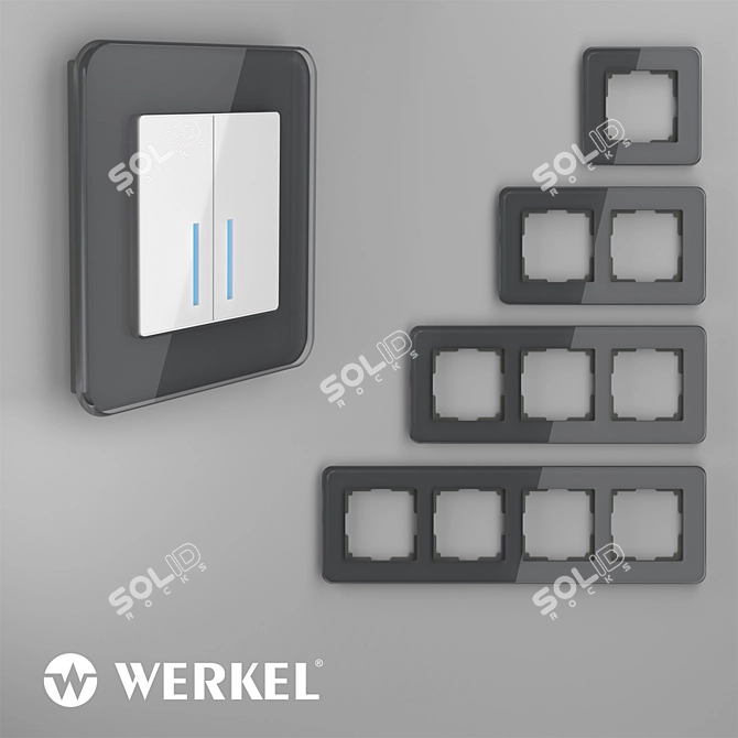 Werkel Elite Glass Frames: Sleek & Stylish 3D model image 1