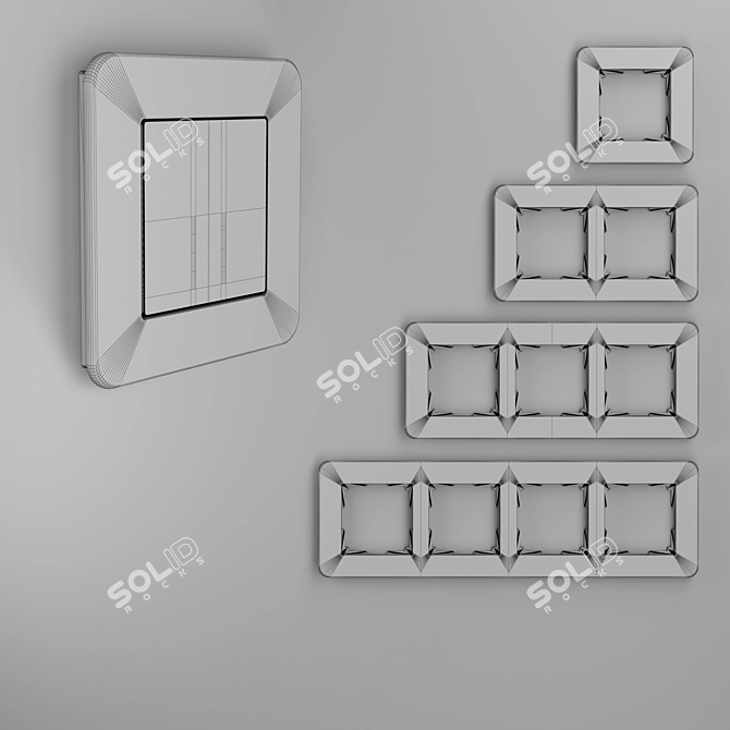 Werkel Elite Glass Frames: Sleek & Stylish 3D model image 3