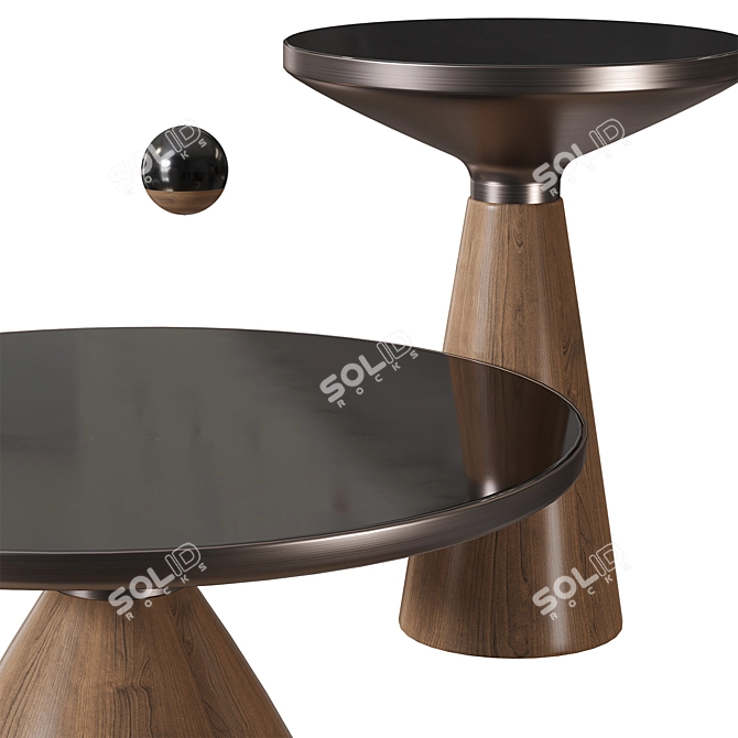 Modern Vaso Wood L Coffee Table 3D model image 3
