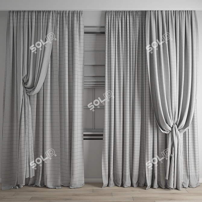 Polygonal Model Curtain 448 3D model image 5