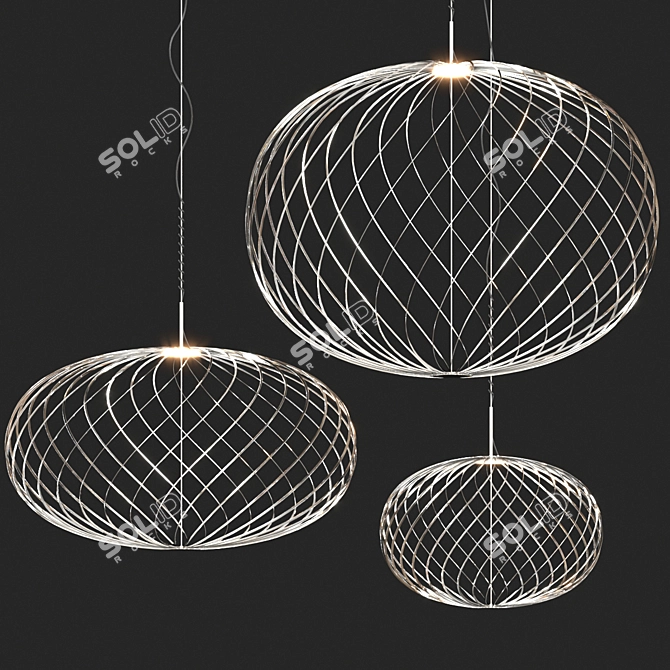 Tom Dixon Spring Pendant Lights 3D model image 2