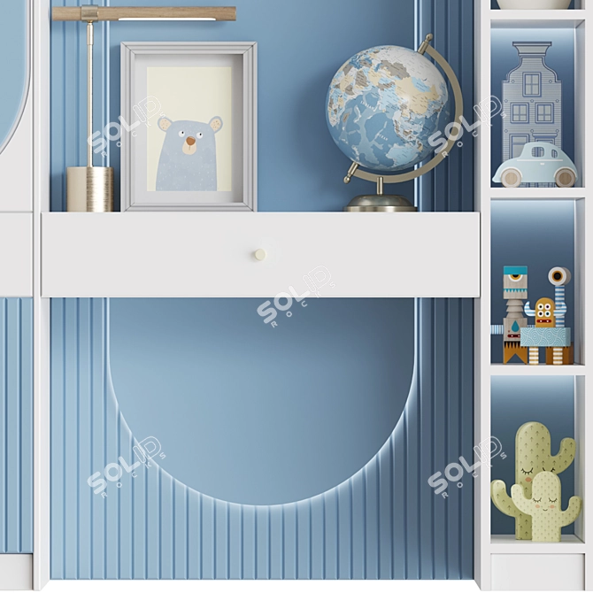 Eclectic Geometry Child Room Decor 3D model image 2