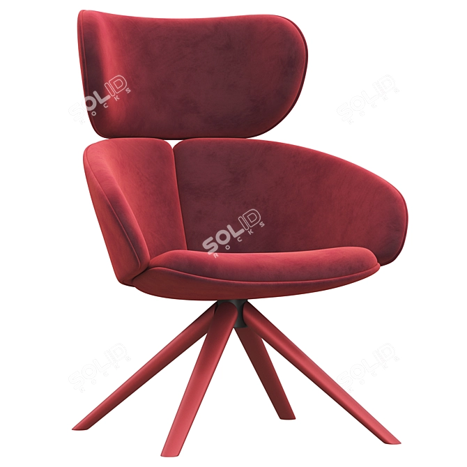 PEACH Modern Armchair 3D model image 1