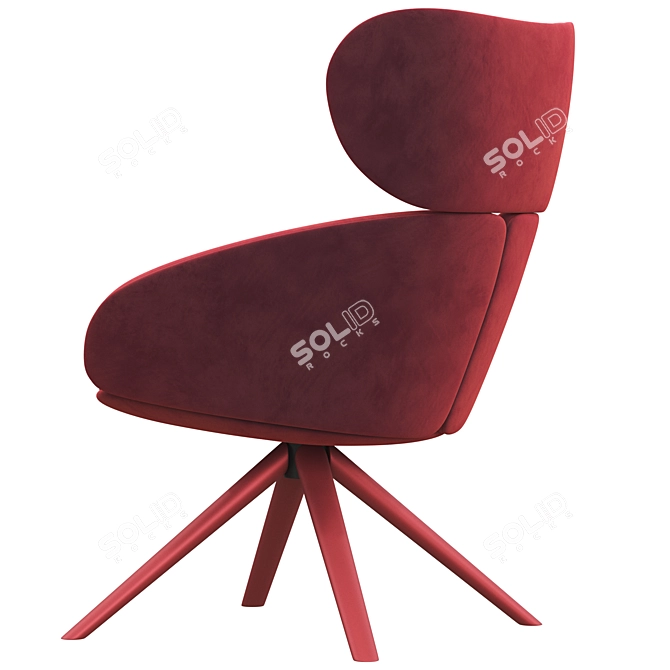 PEACH Modern Armchair 3D model image 3