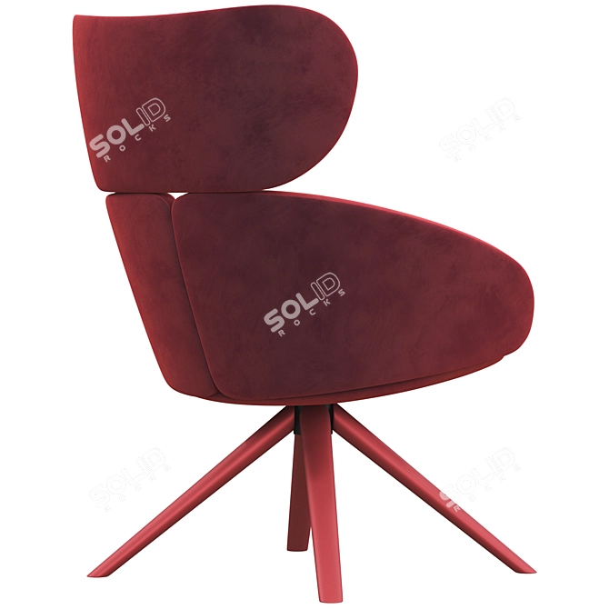 PEACH Modern Armchair 3D model image 4