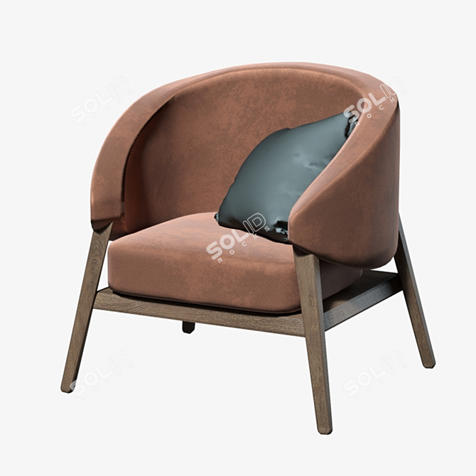 Apora Armchair: Sleek Design & Premium Materials 3D model image 1