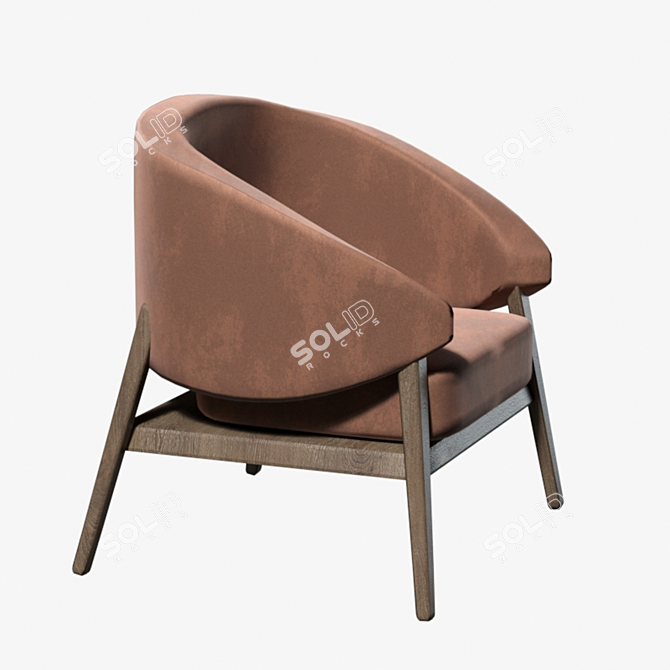 Apora Armchair: Sleek Design & Premium Materials 3D model image 2