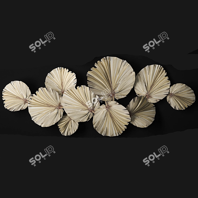 Title: Natural Palmscape Wall Decor 3D model image 4