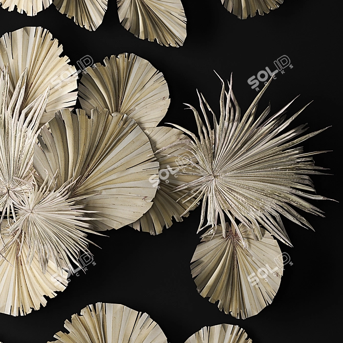 Title: Natural Palmscape Wall Decor 3D model image 5