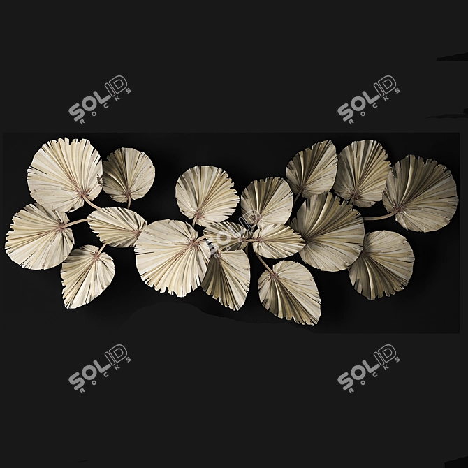 Title: Natural Palmscape Wall Decor 3D model image 6