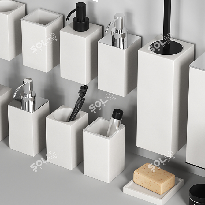 Settecento Bathroom Accessories Collection 3D model image 2