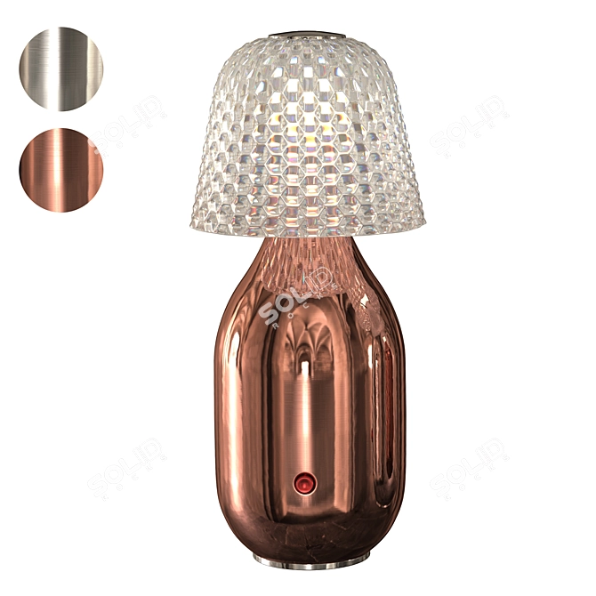 Candy Light: Stylish Copper Ceramic Lamp 3D model image 1