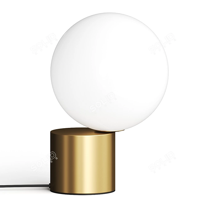 Elegant Cosmo Round Cricket Table Lamp 3D model image 1