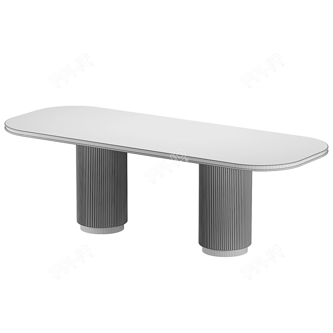 Sleek Modern Dining Table 3D model image 5