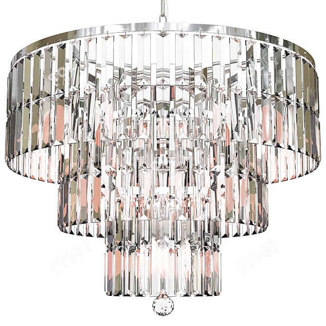 Glamorous 1920s Odeon Chandelier 3D model image 2