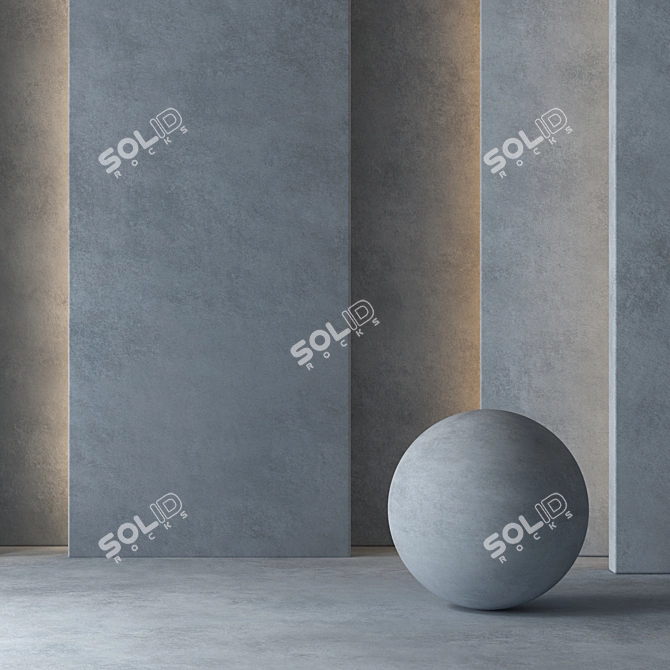 Seamless Plaster Material 25 3D model image 4