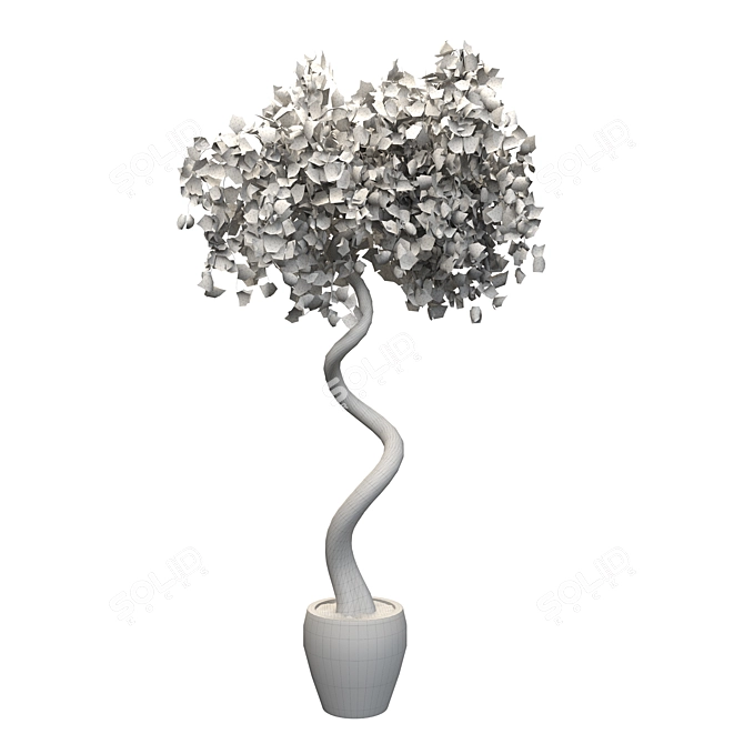 TurboSmooth-Ready Decorative Tree 3D model image 4