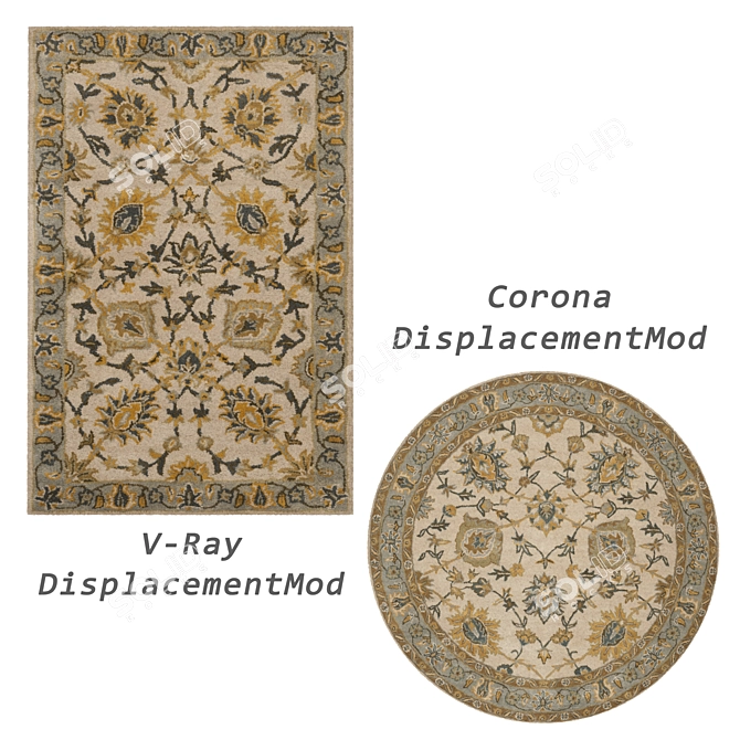 Variety in Rugs Set: 8 Versatile Options 3D model image 4