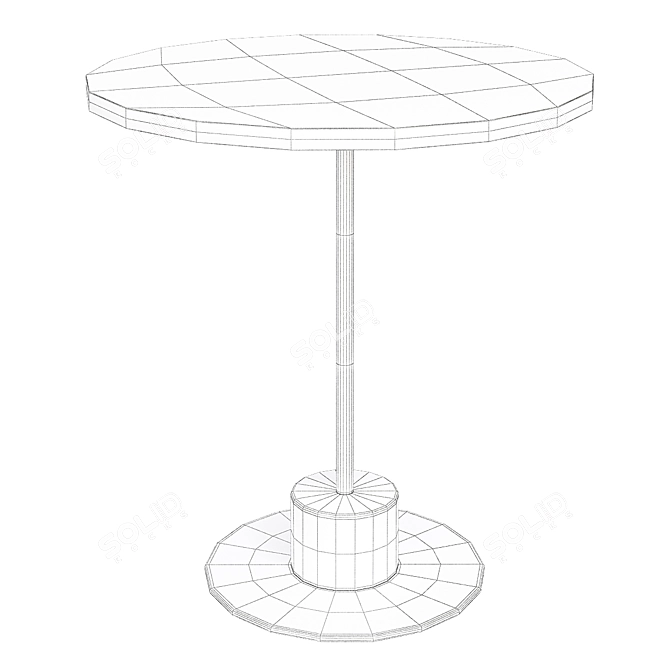 Stylish Divian Metal Table 3D model image 2