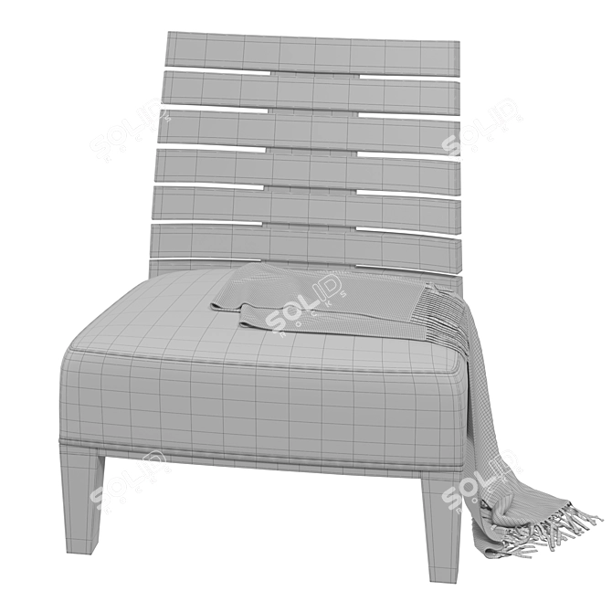 Modern Charm Lounge Chair 3D model image 7