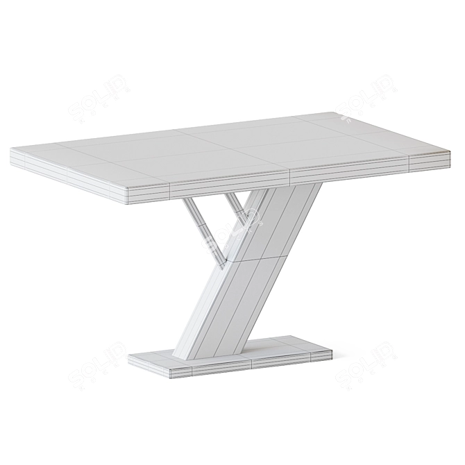Chintaly Linden Dining Table - Sleek and Stylish 3D model image 2
