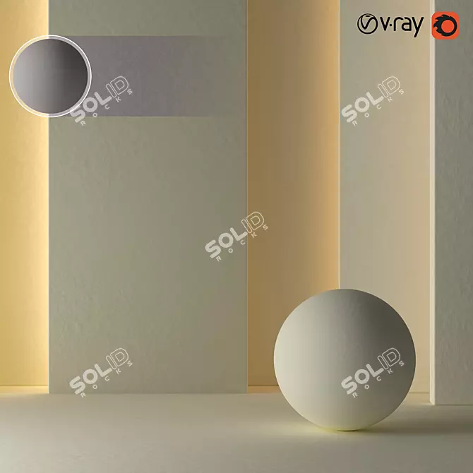 Seamless Plaster Material 8K 3D model image 1