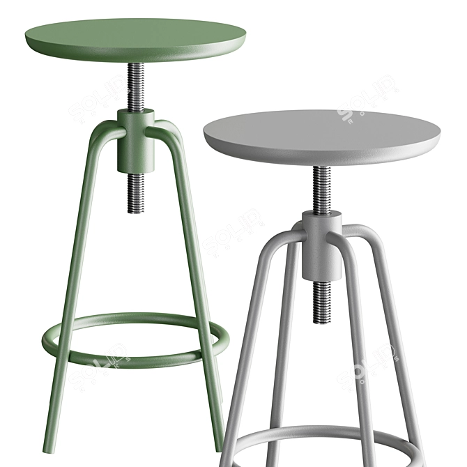  Stylish AROUND Stool - Adjustable Height 3D model image 2