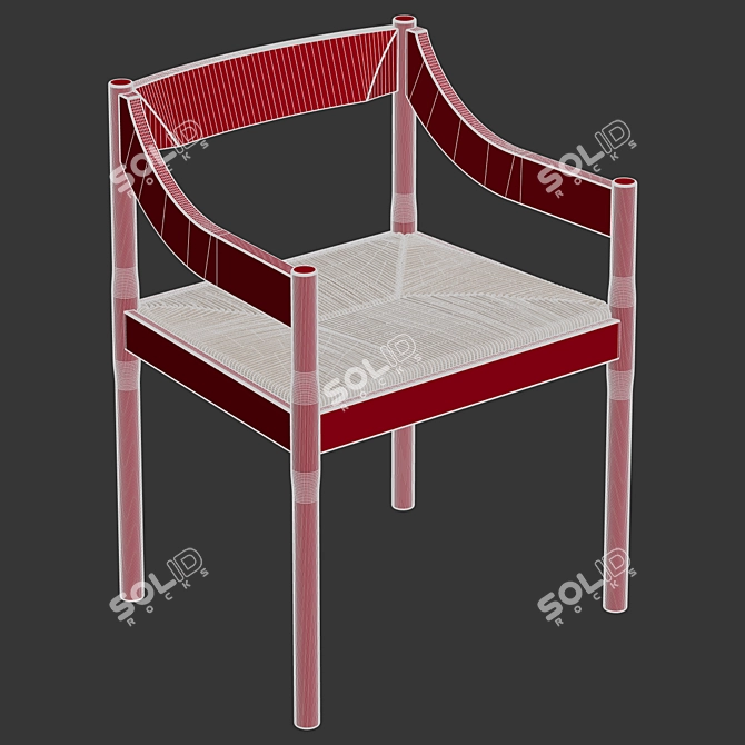 Carimate Vico Magistretti Chair 3D model image 6