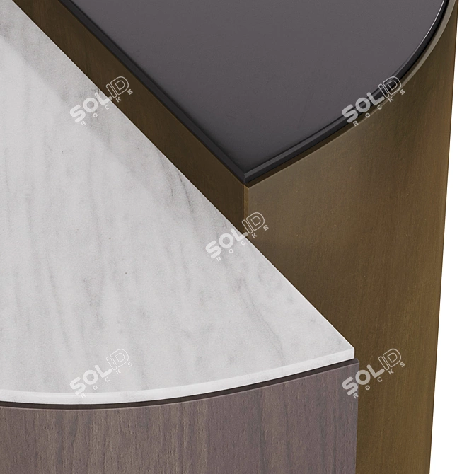 Elegant Marble Coffee Table 3D model image 4