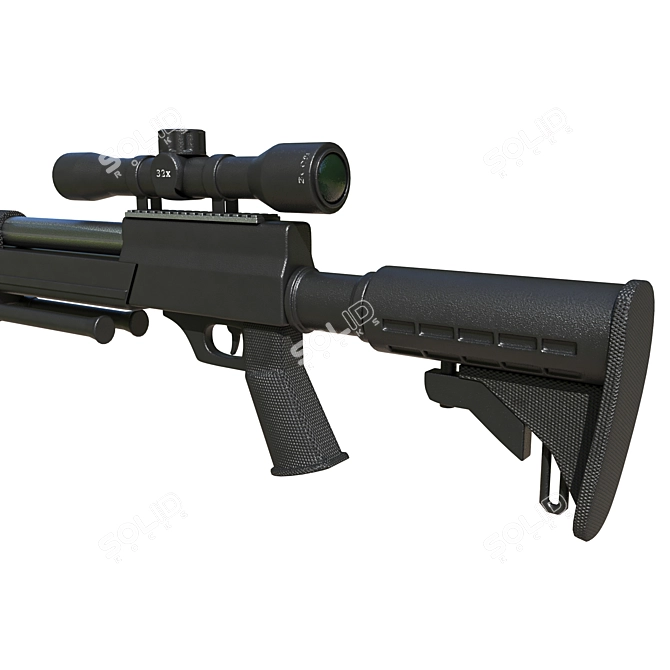 Sniper_1 2016: High Poly Vray Render 3D model image 4