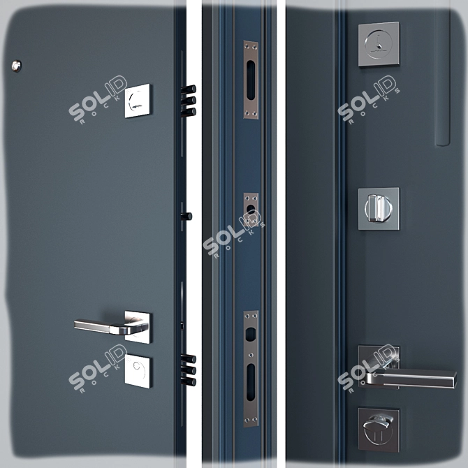 Nostra Favorit Metal Entrance Door: Sleek Design, High Security 3D model image 2