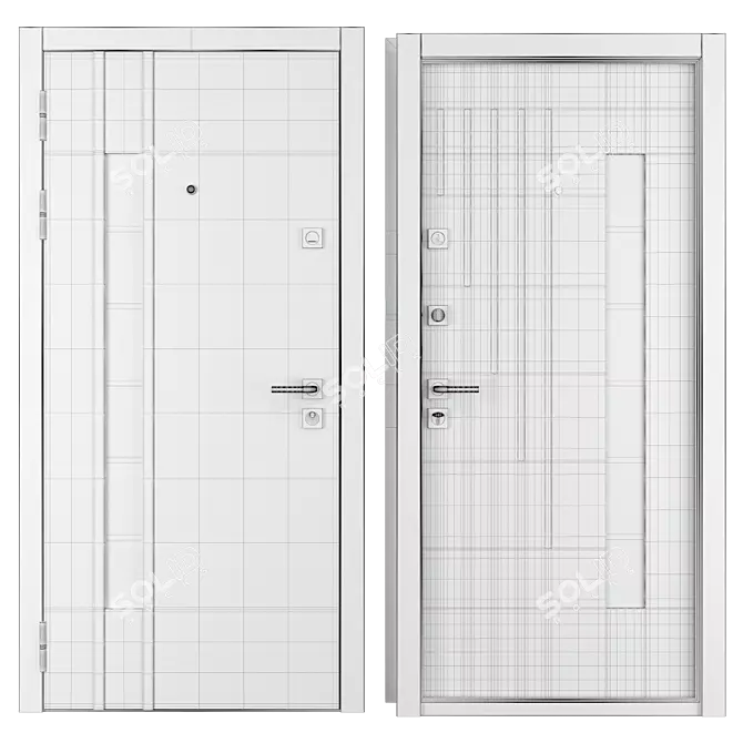 Nostra Favorit Metal Entrance Door: Sleek Design, High Security 3D model image 4