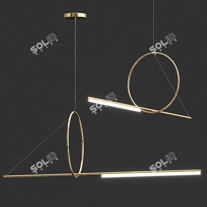 Modern Minimalist LED Pendant 3D model image 1