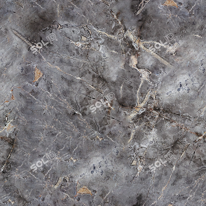 Luxury Gray Marble: Seamless Tileable Texture 3D model image 3