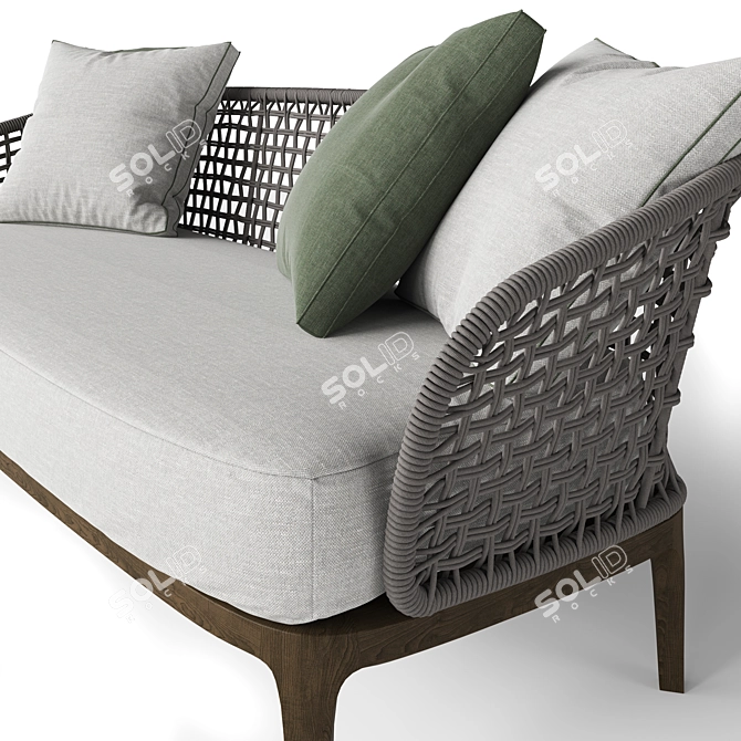 Elegant Lungotevere Sofa by Meroni and Colzani 3D model image 3