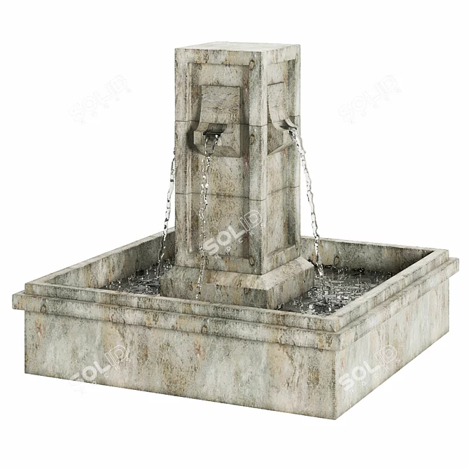 Palisades Garden Fountain: Elegant and Serene 3D model image 1