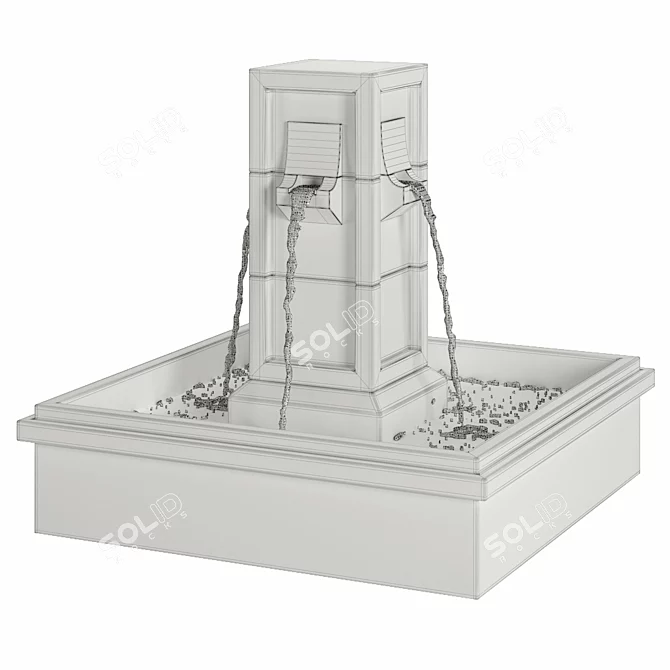 Palisades Garden Fountain: Elegant and Serene 3D model image 3