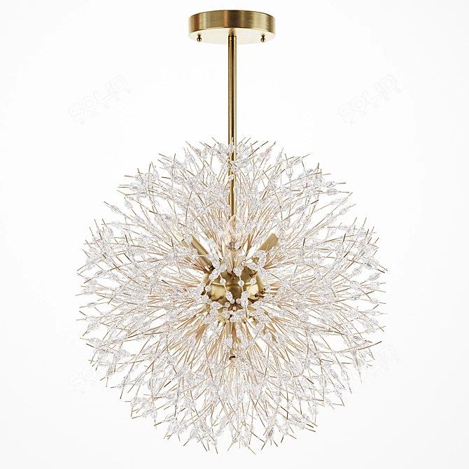 Glimmering Beaded Chandelier 3D model image 4