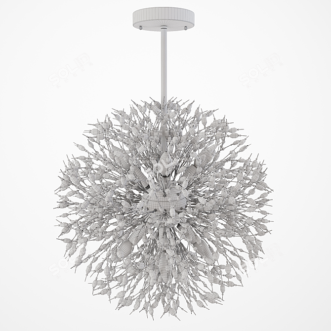 Glimmering Beaded Chandelier 3D model image 6