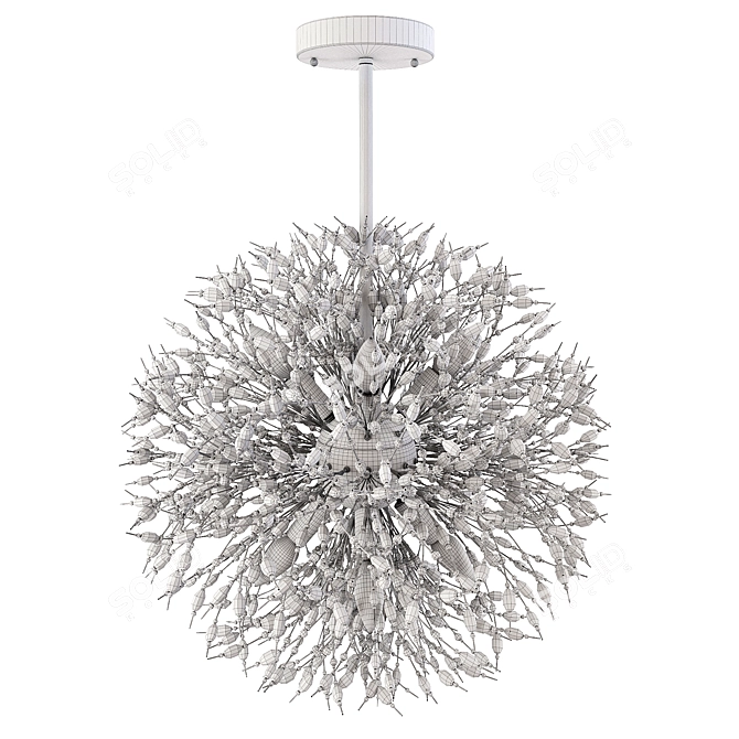 Glimmering Beaded Chandelier 3D model image 7