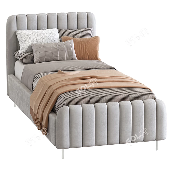 Angela Bed 233 - Elegant Bed with Candelabra Design 3D model image 3