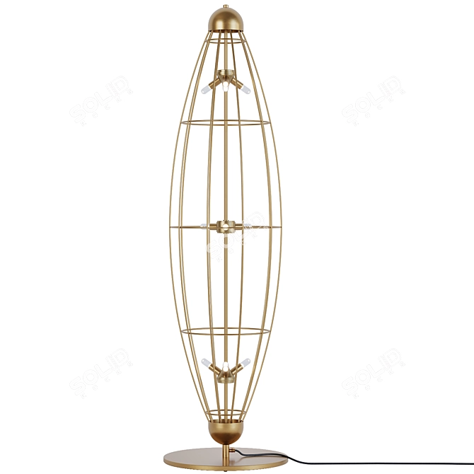 Title: Elegant Chrystalis Floor Lamp 3D model image 3